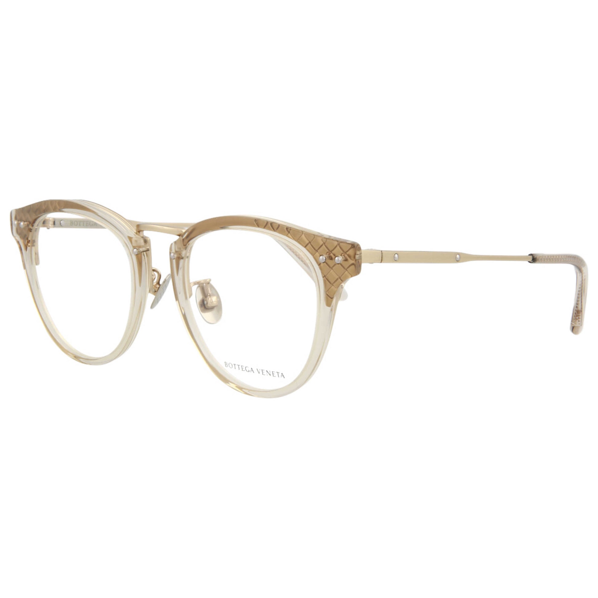 Front view of Bottega Veneta Novelty Women's Opticals BV0144O-30001689-004