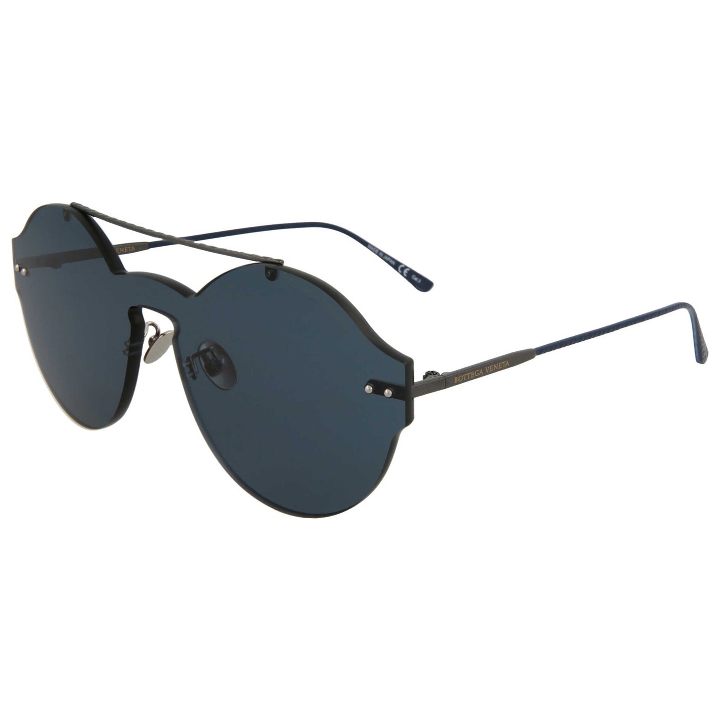 Front view of Bottega Veneta Fashion Unisex Sunglasses BV0207S-30002984-002