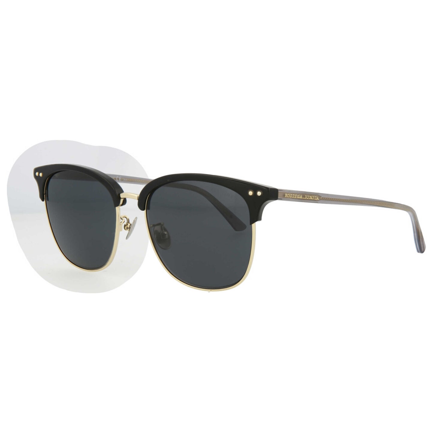 Front view of Bottega Veneta Core Unisex Sunglasses BV0217SK-30003019-001