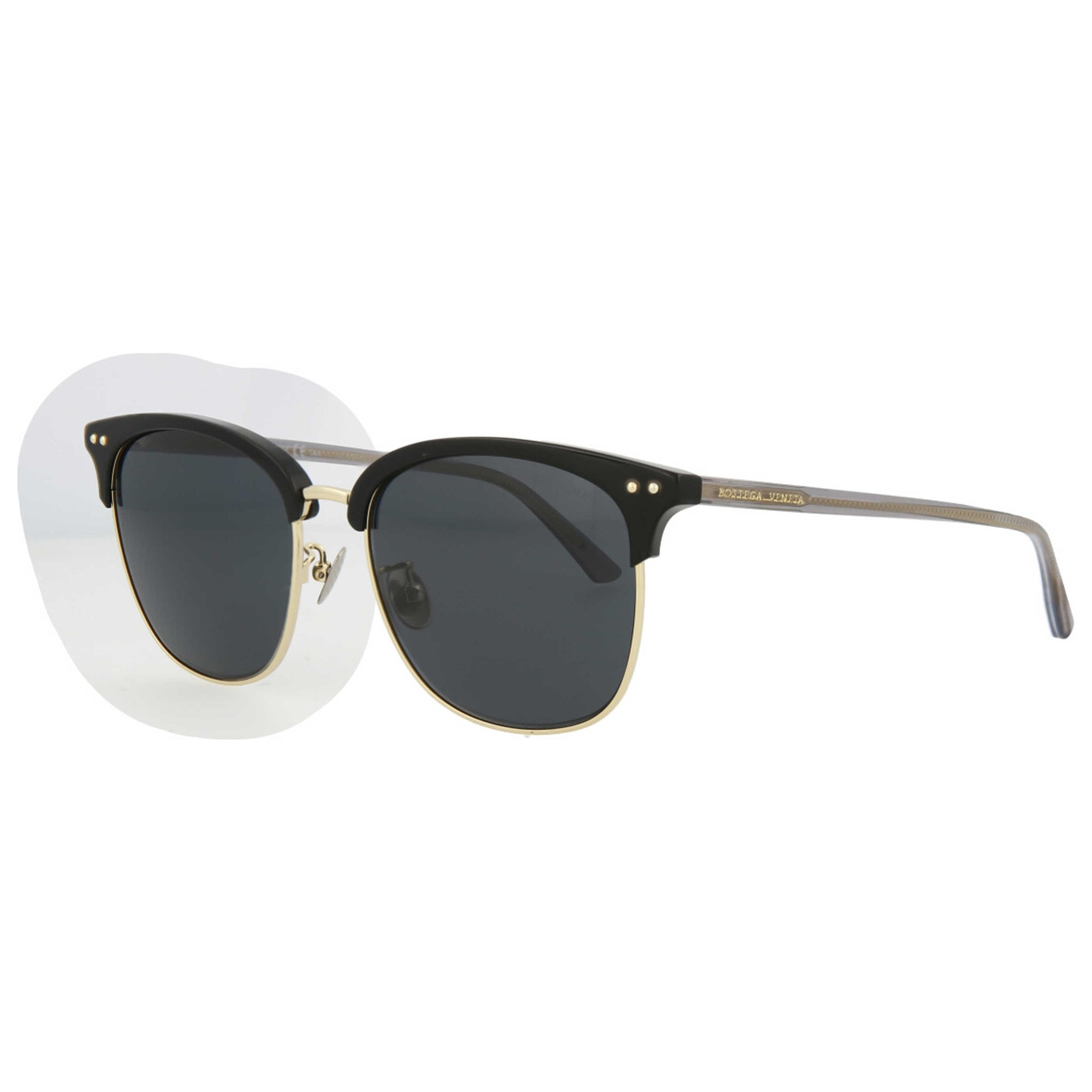 Front view of Bottega Veneta Core Unisex Sunglasses BV0217SK-30003019-001