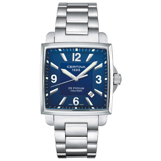 Front view of Certina DS Podium Men's Swiss Quartz (Battery-Powered) Watch C001-510-11-047-00