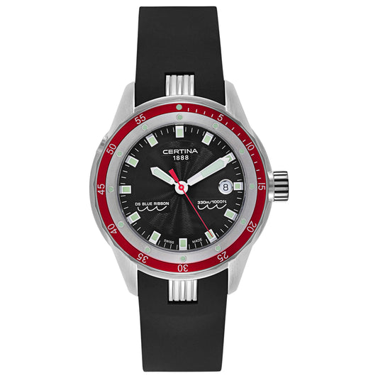 Front view of Certina DS Blue Ribbon Men's Swiss Quartz (Battery-Powered) Watch C007-410-17-051-00