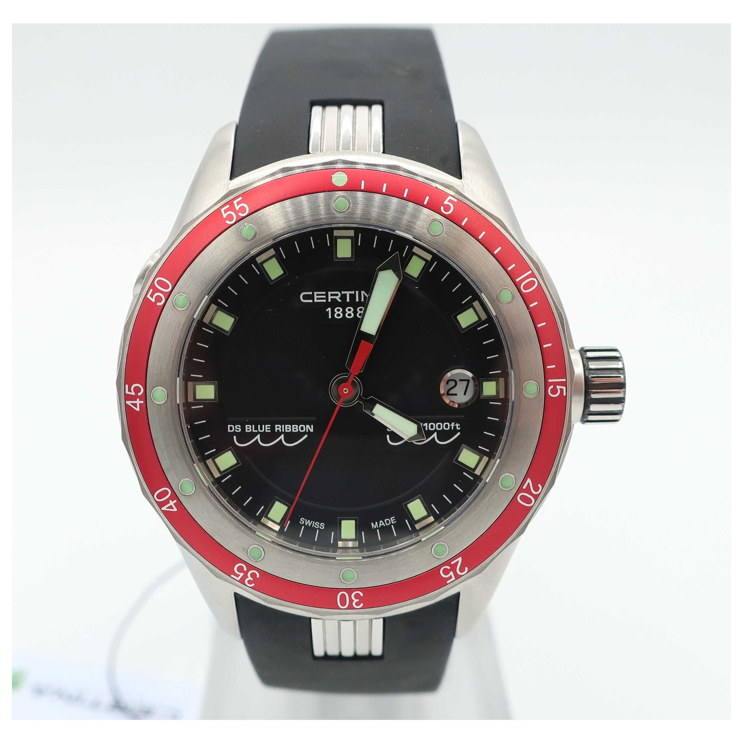 Front view of Certina DS Blue Ribbon Men's Swiss Quartz (Battery-Powered) Watch C007-410-17-05100-SD