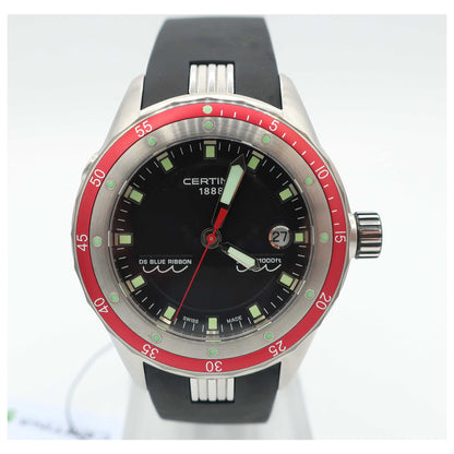 Front view of Certina DS Blue Ribbon Men's Swiss Quartz (Battery-Powered) Watch C007-410-17-05100-SD
