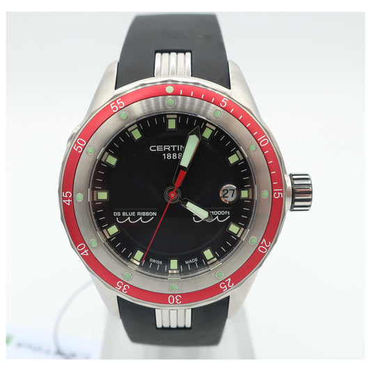 Front view of Certina DS Blue Ribbon Men's Swiss Quartz (Battery-Powered) Watch C007-410-17-05100-SD