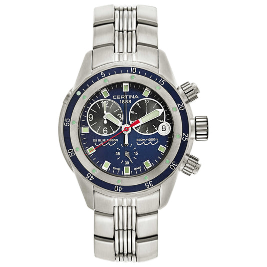 Front view of Certina DS Blue Ribbon Men's Swiss Quartz (Battery-Powered) Watch C007-417-11-041-00