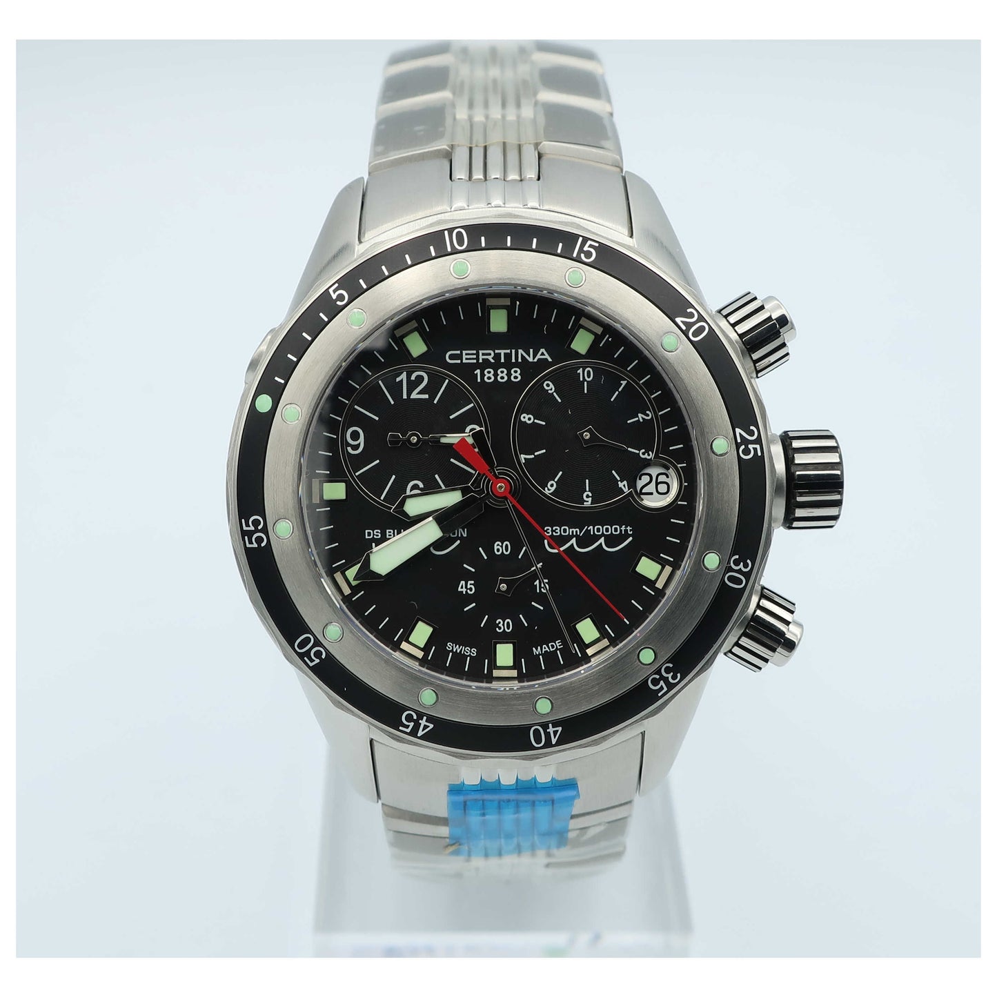 Front view of Certina DS Blue Ribbon Men's Swiss Quartz (Battery-Powered) Watch C007-417-11-05100-SD