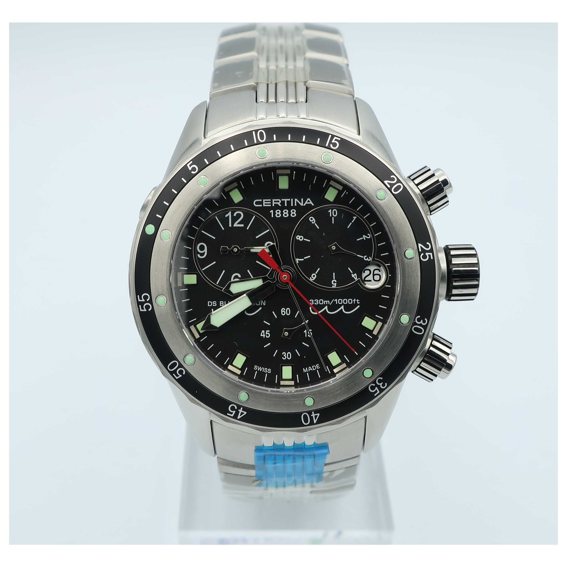 Front view of Certina DS Blue Ribbon Men's Swiss Quartz (Battery-Powered) Watch C007-417-11-05100-SD