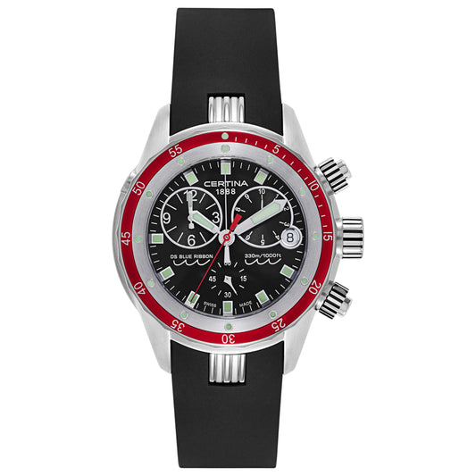 Front view of Certina DS Blue Ribbon Men's Swiss Quartz (Battery-Powered) Watch C007-417-17-051-00