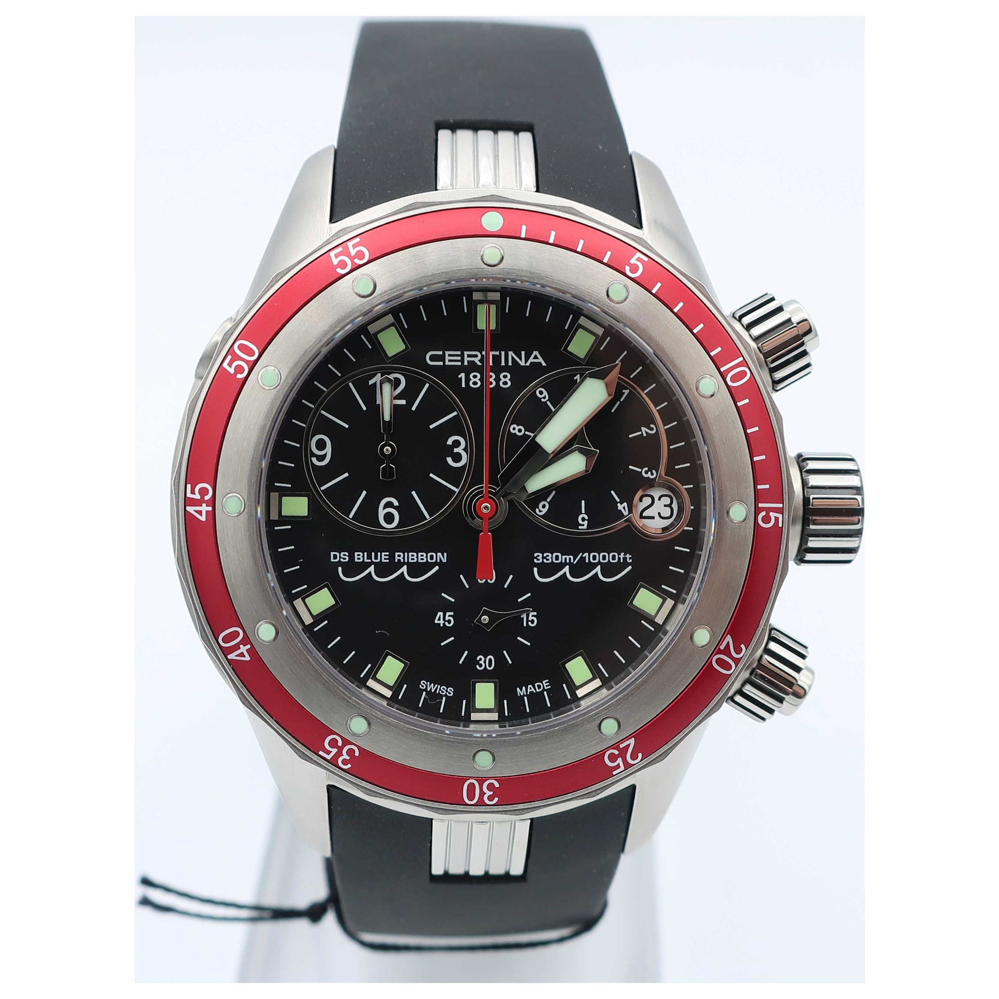 Front view of Certina DS Blue Ribbon Men's Swiss Quartz (Battery-Powered) Watch C007-417-17-05100-SD