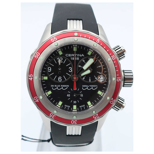Front view of Certina DS Blue Ribbon Men's Swiss Quartz (Battery-Powered) Watch C007-417-17-05100-SD