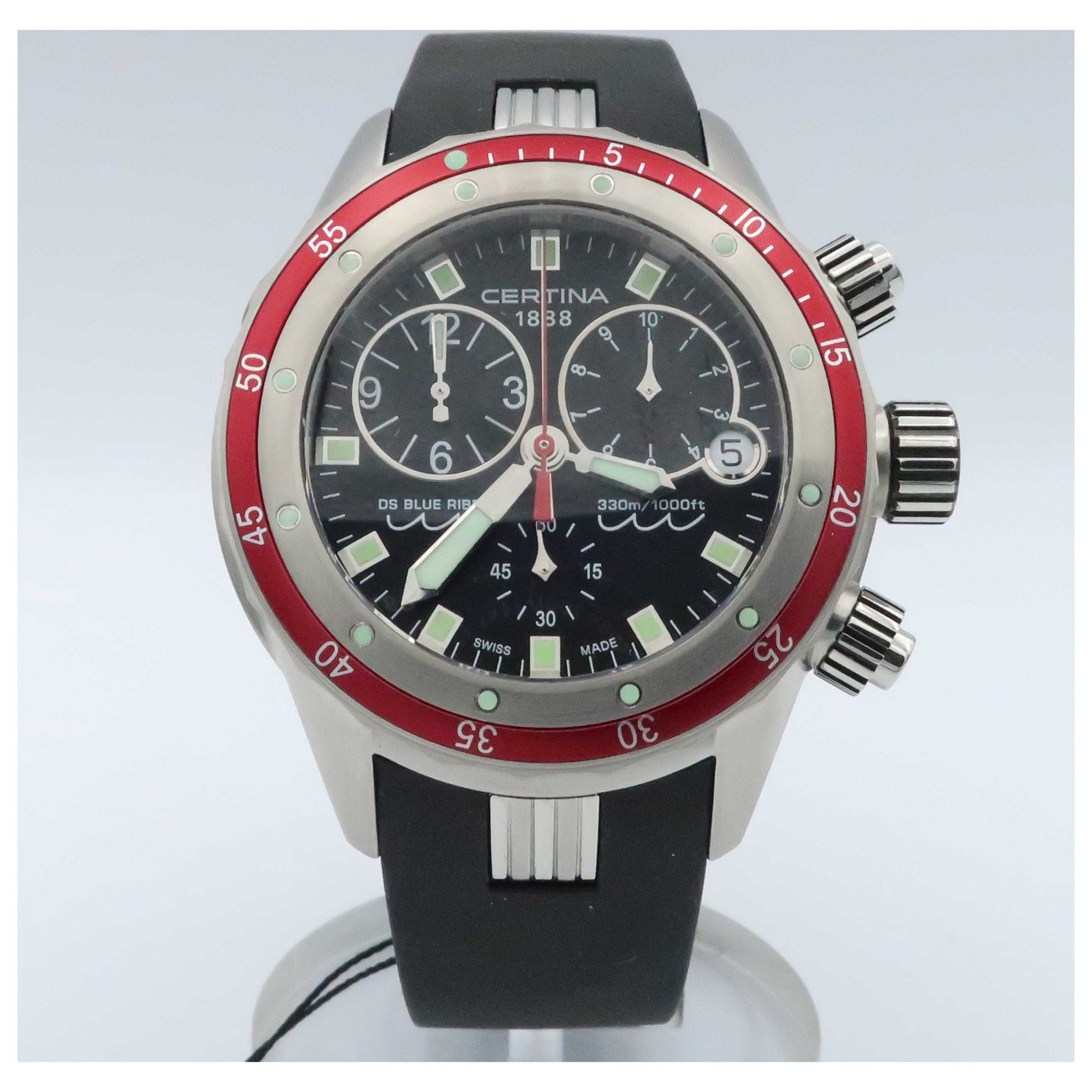 Front view of Certina DS Blue Ribbon Men's Swiss Quartz (Battery-Powered) Watch C007-417-1705100-SDV