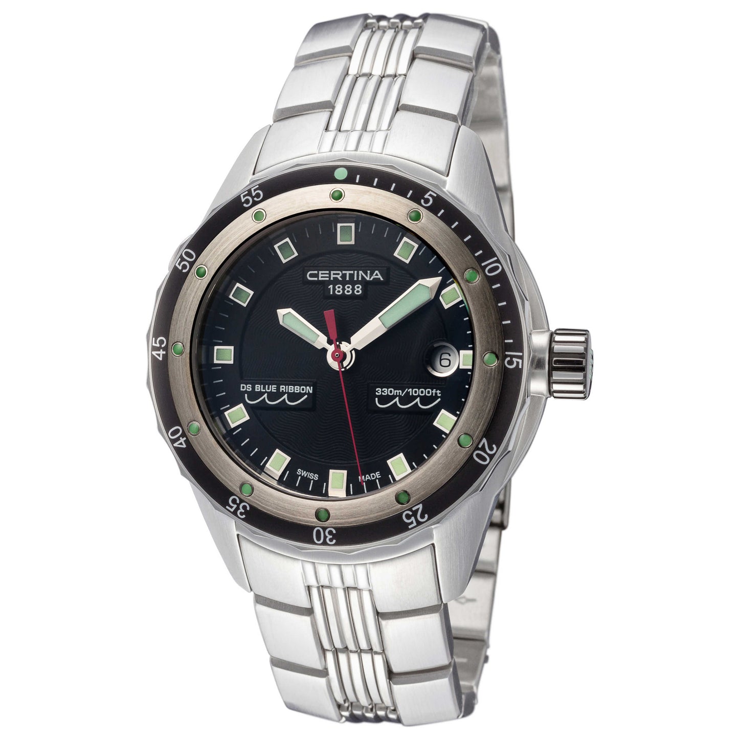 Front view of Certina DS Blue Ribbon Men's Quartz Watch C0074101105100