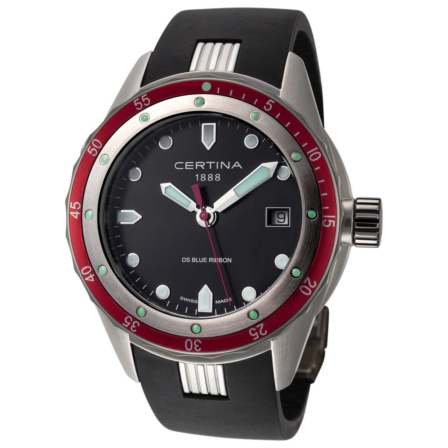 Front view of Certina DS Blue Ribbon Men's Quartz Watch C0074101705101