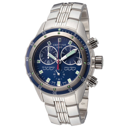Front view of Certina DS Blue Ribbon Men's Quartz Watch C0074171104100