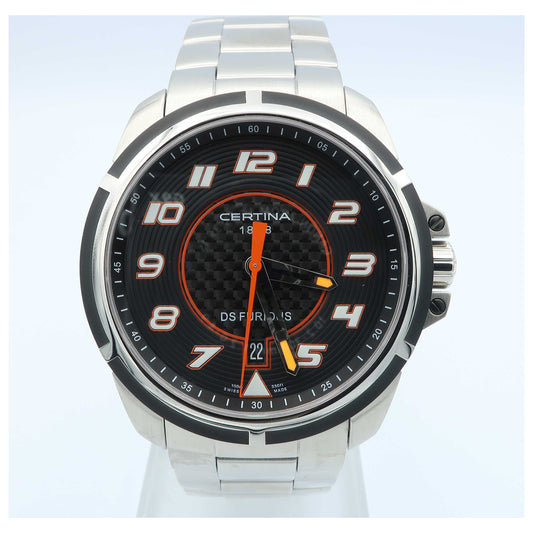 Front view of Certina DS Furious Men's Swiss Quartz (Battery-Powered) Watch C011-410-21-20200-SD