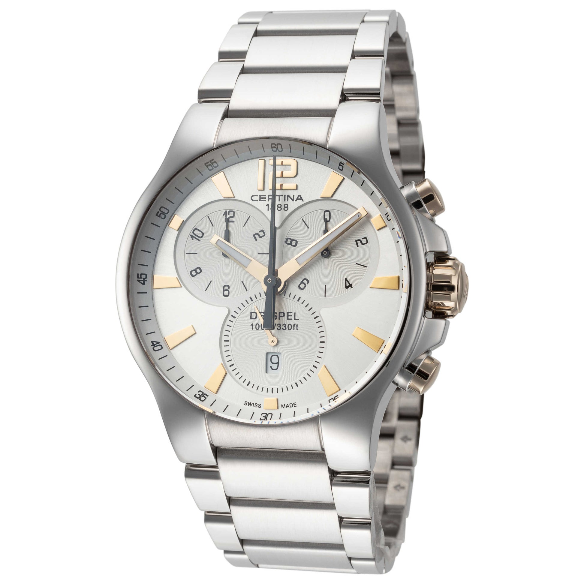 Front view of Certina DS Spel Men's Quartz Watch C0124172103700