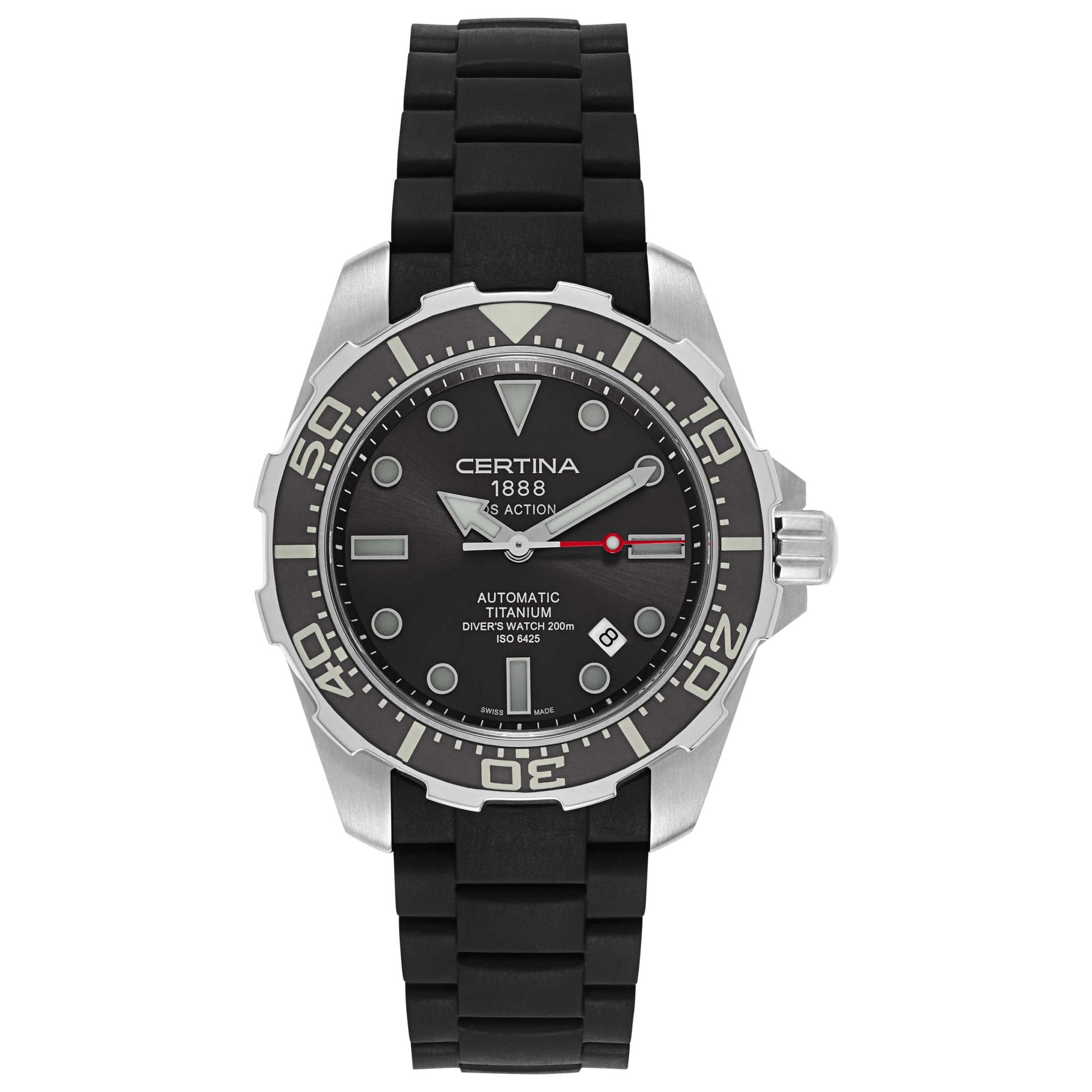 Front view of Certina DS Action Men's Automatic Watch C013-407-47-081-00