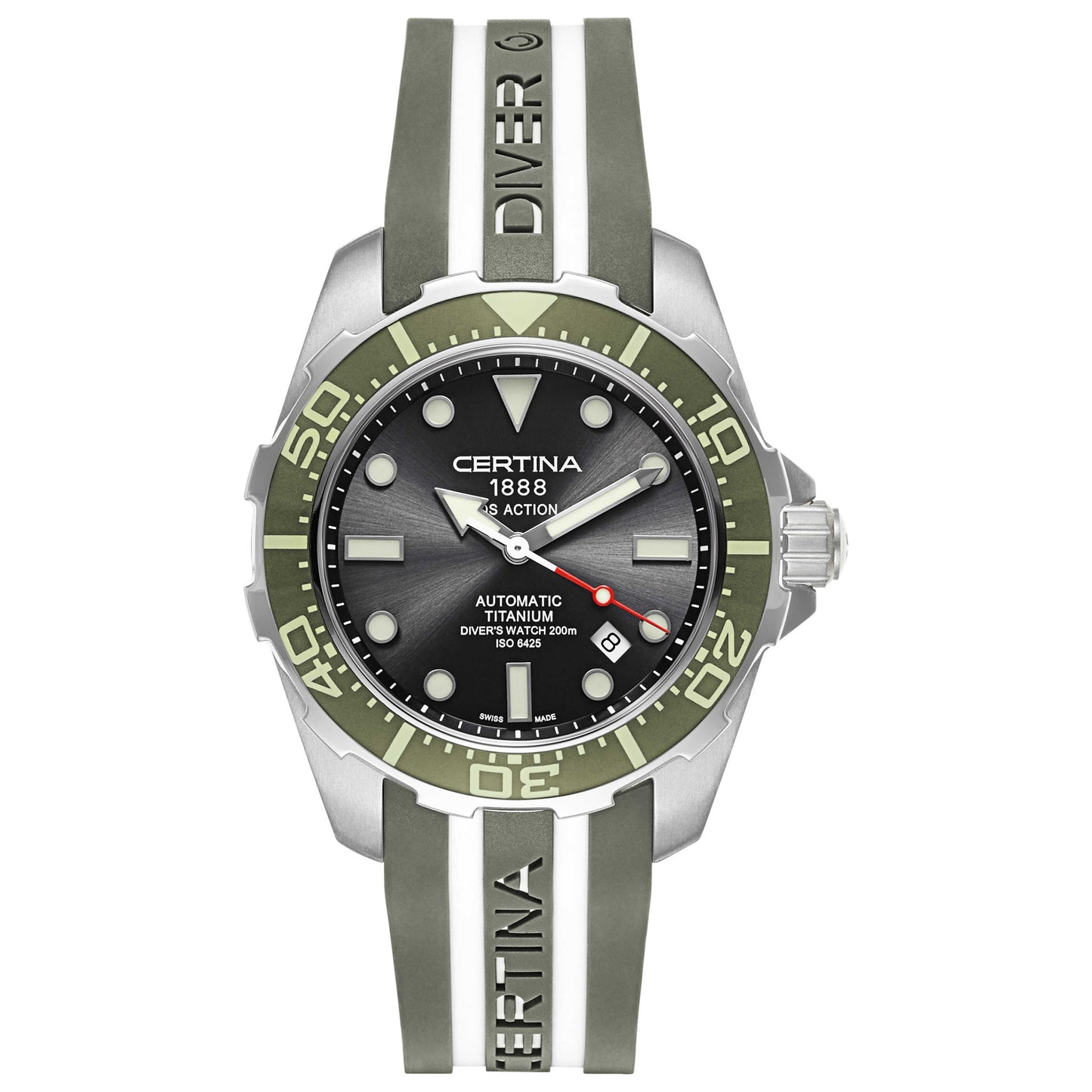 Front view of Certina DS Action Men's Automatic Watch C013-407-47-081-01
