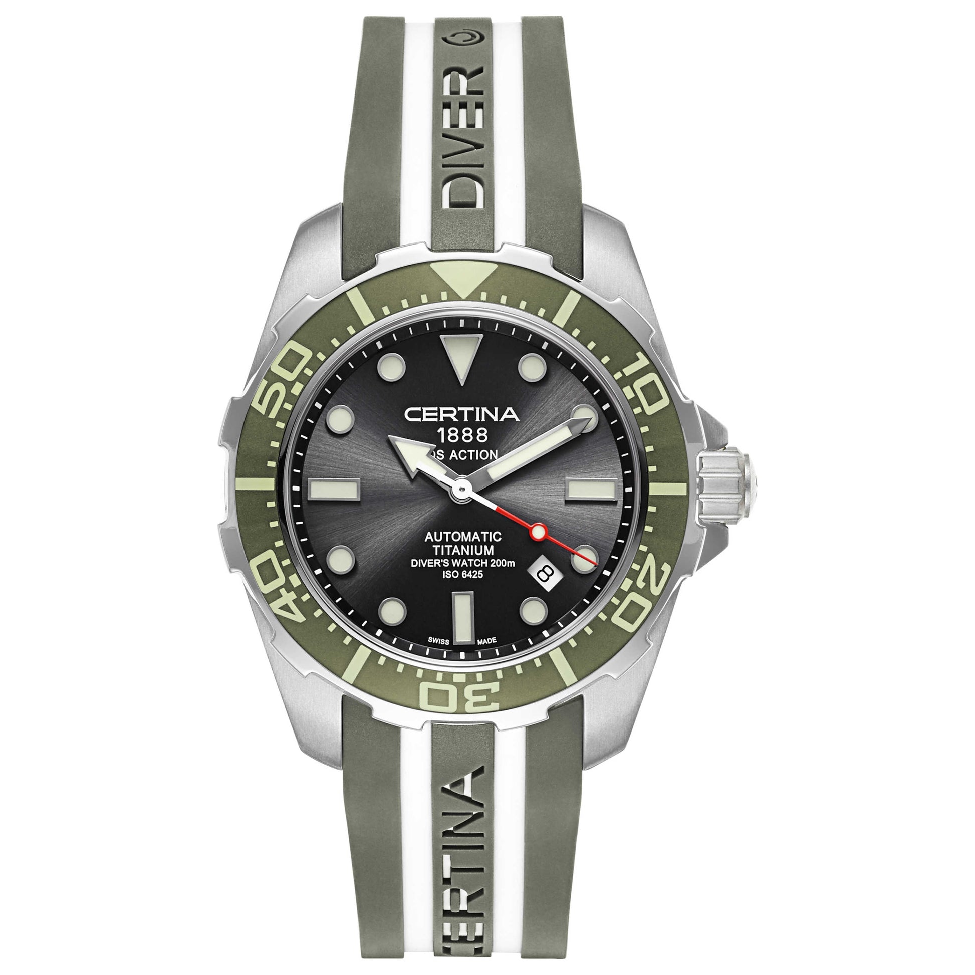Front view of Certina DS Action Men's Automatic Watch C013-407-47-081-01