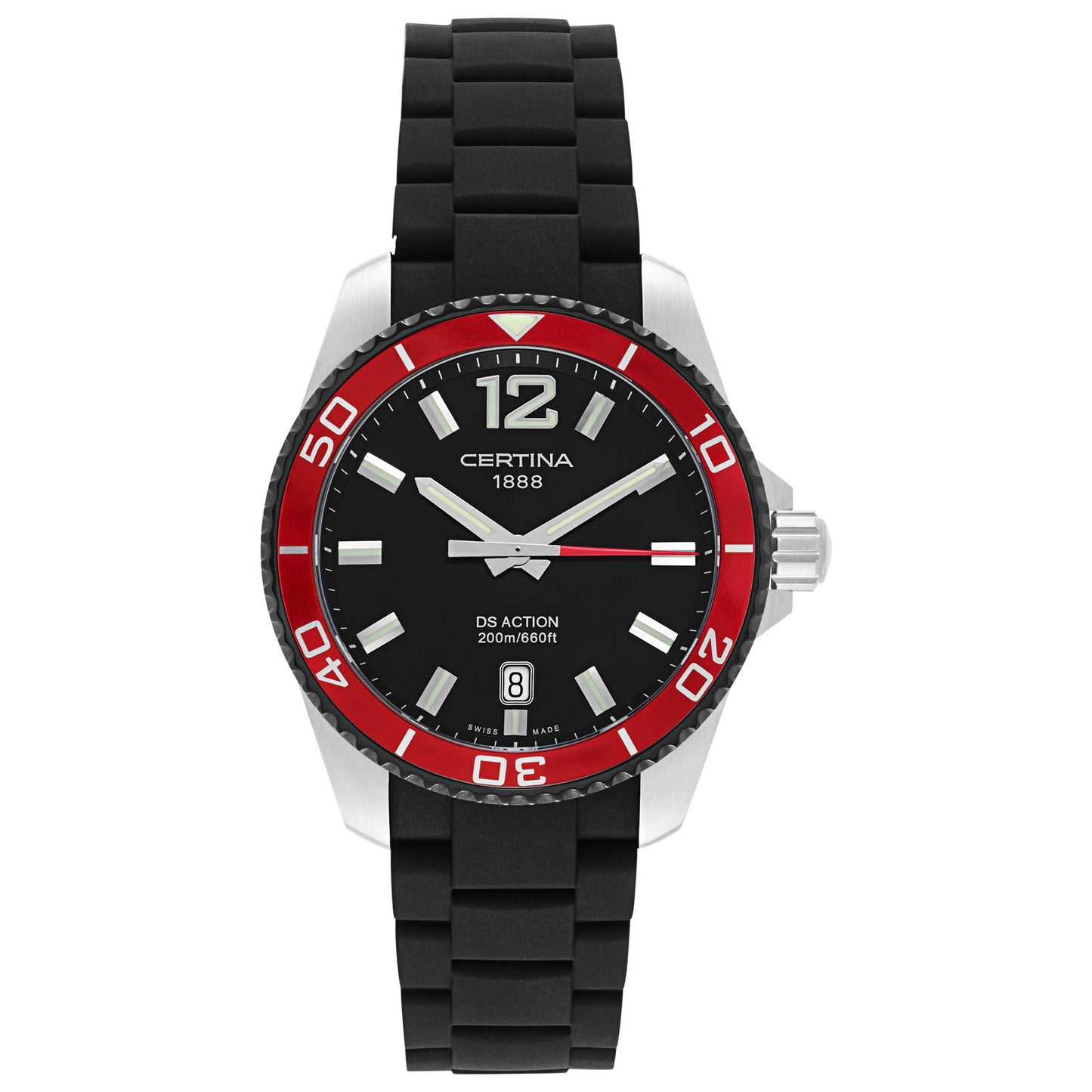 Front view of Certina DS Action Men's Swiss Quartz (Battery-Powered) Watch C013-410-27-057-00