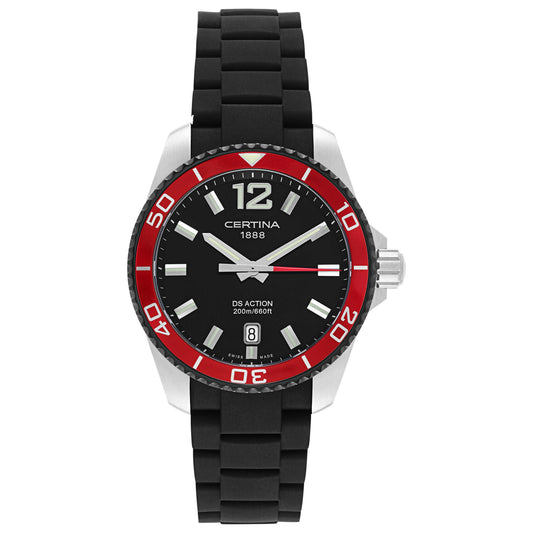 Front view of Certina DS Action Men's Swiss Quartz (Battery-Powered) Watch C013-410-27-057-00