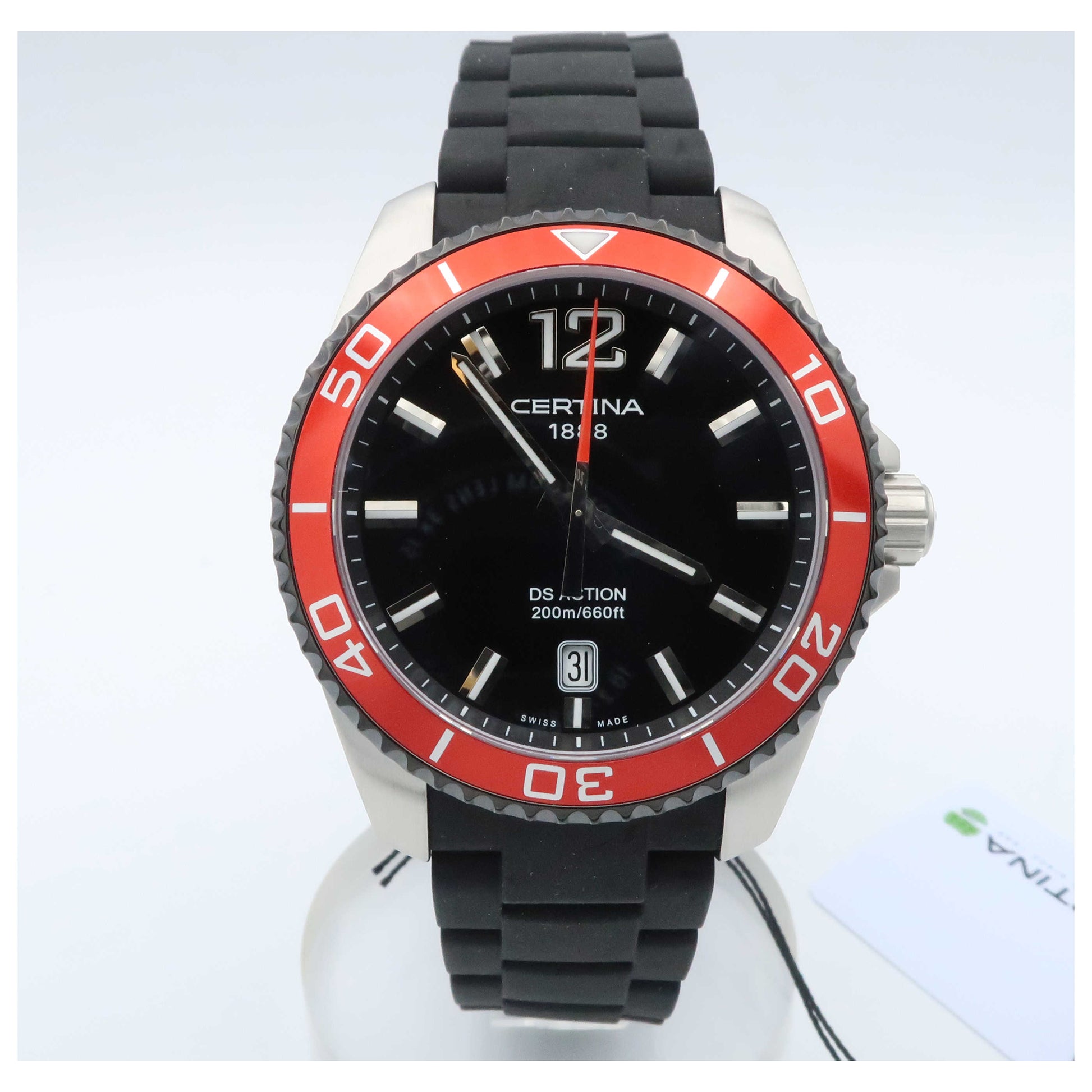 Front view of Certina DS Action Men's Swiss Quartz (Battery-Powered) Watch C013-410-27-05700-PO