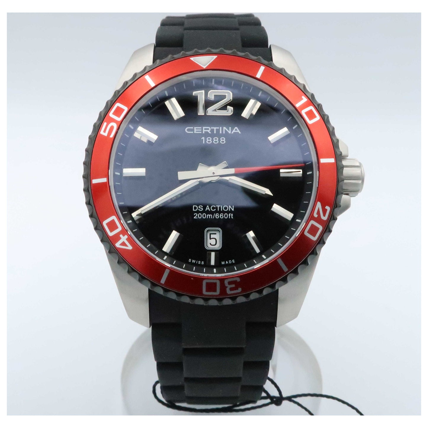 Front view of Certina DS Action Men's Swiss Quartz (Battery-Powered) Watch C013-410-27-05700-SD