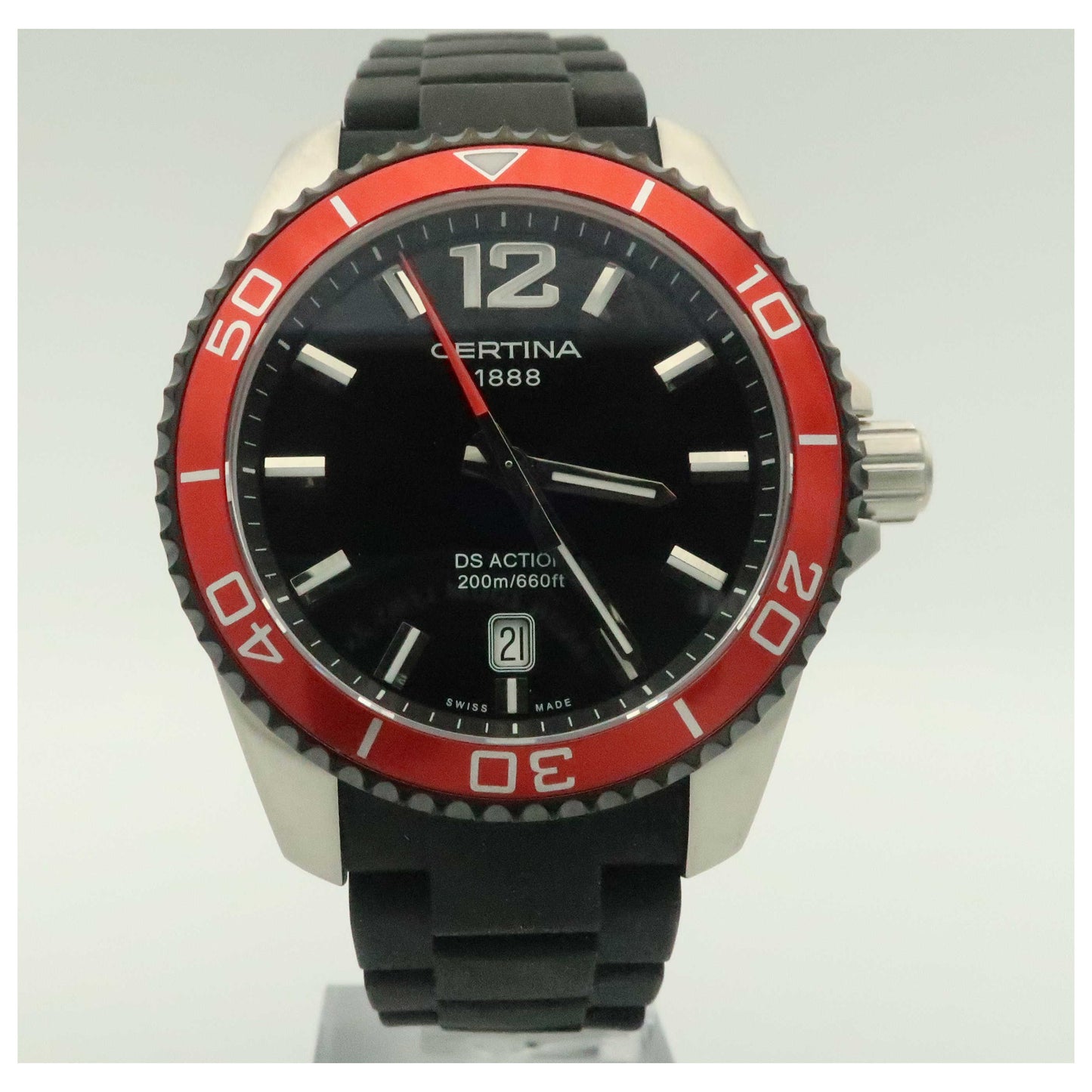 Front view of Certina DS Action Men's Swiss Quartz (Battery-Powered) Watch C013-410-2705700-SDV