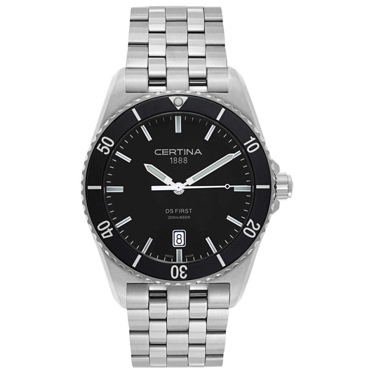 Front view of Certina DS First Men's Swiss Quartz (Battery-Powered) Watch C014-410-11-051-00