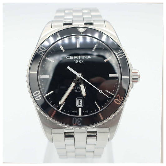 Front view of Certina DS First Men's Swiss Quartz (Battery-Powered) Watch C014-410-11-05100-SD