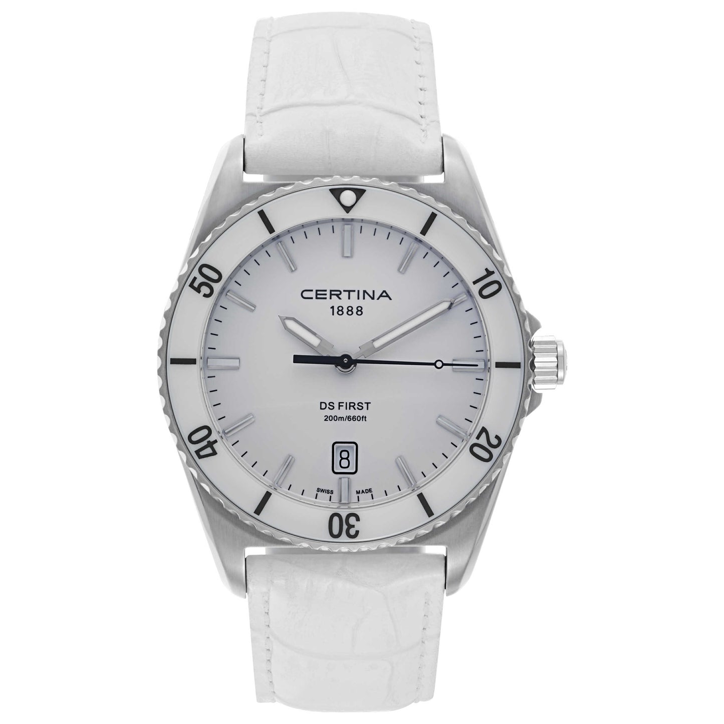 Front view of Certina DS First Men's Swiss Quartz (Battery-Powered) Watch C014-410-16-011-00