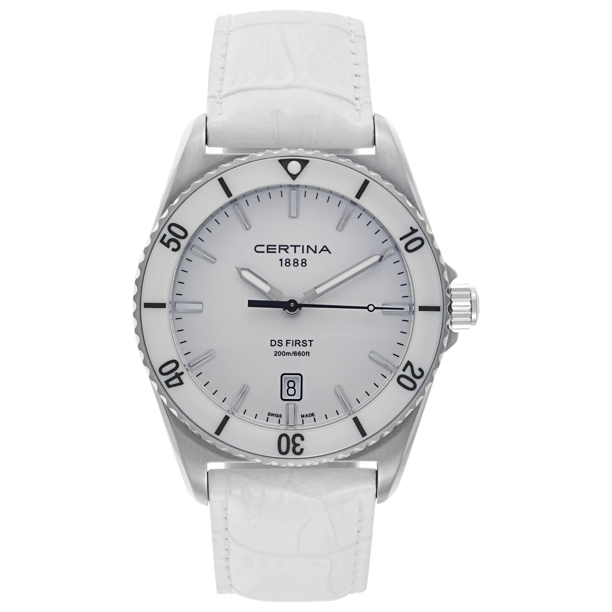 Front view of Certina DS First Men's Swiss Quartz (Battery-Powered) Watch C014-410-16-011-00