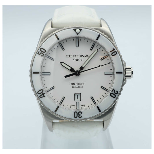 Front view of Certina DS First Men's Swiss Quartz (Battery-Powered) Watch C014-410-16-01100-SD