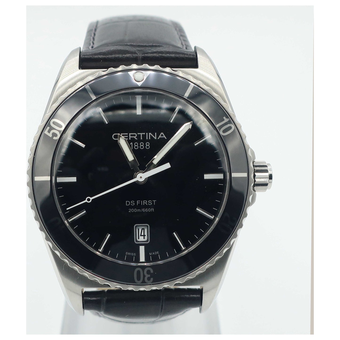 Front view of Certina DS First Men's Swiss Quartz (Battery-Powered) Watch C014-410-16-05100-SD