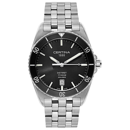 Front view of Certina DS First Men's Swiss Quartz (Battery-Powered) Watch C014-410-44-081-00