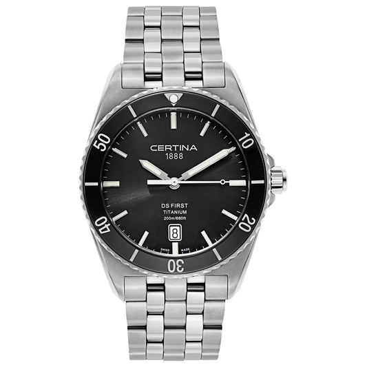 Front view of Certina DS First Men's Swiss Quartz (Battery-Powered) Watch C014-410-44-081-00