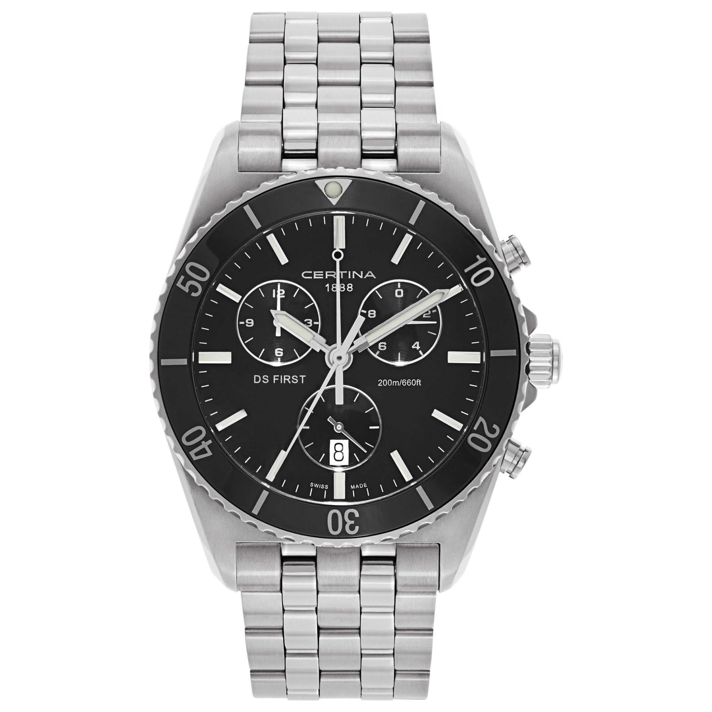 Front view of Certina DS First Men's Swiss Quartz (Battery-Powered) Watch C014-417-11-051-00