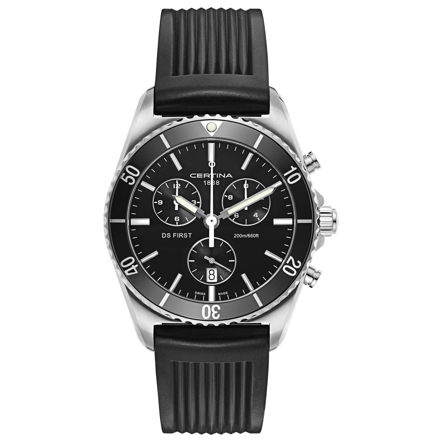 Front view of Certina DS First Men's Swiss Quartz (Battery-Powered) Watch C014-417-17-051-00