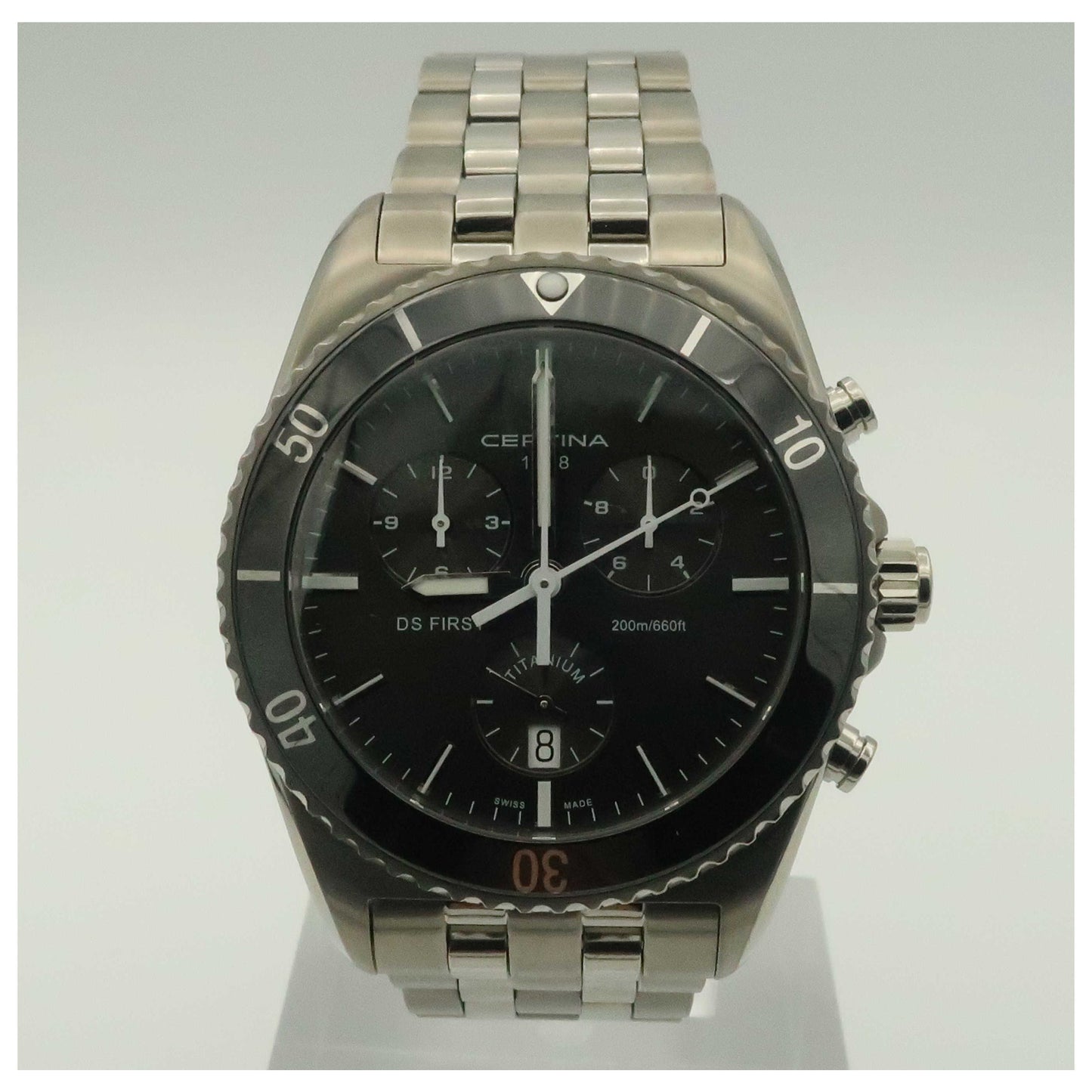 Front view of Certina DS First Men's Swiss Quartz (Battery-Powered) Watch C014-417-4408100-SDV