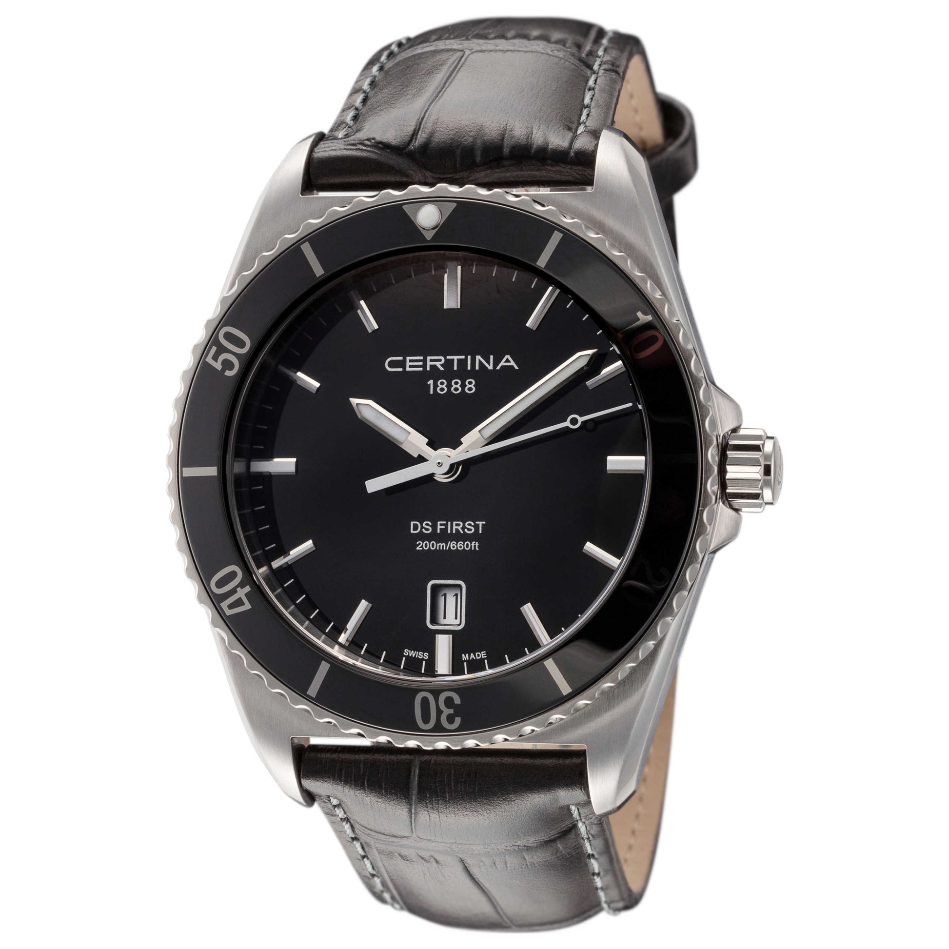 Front view of Certina DS First Men's Quartz Watch C0144101605100