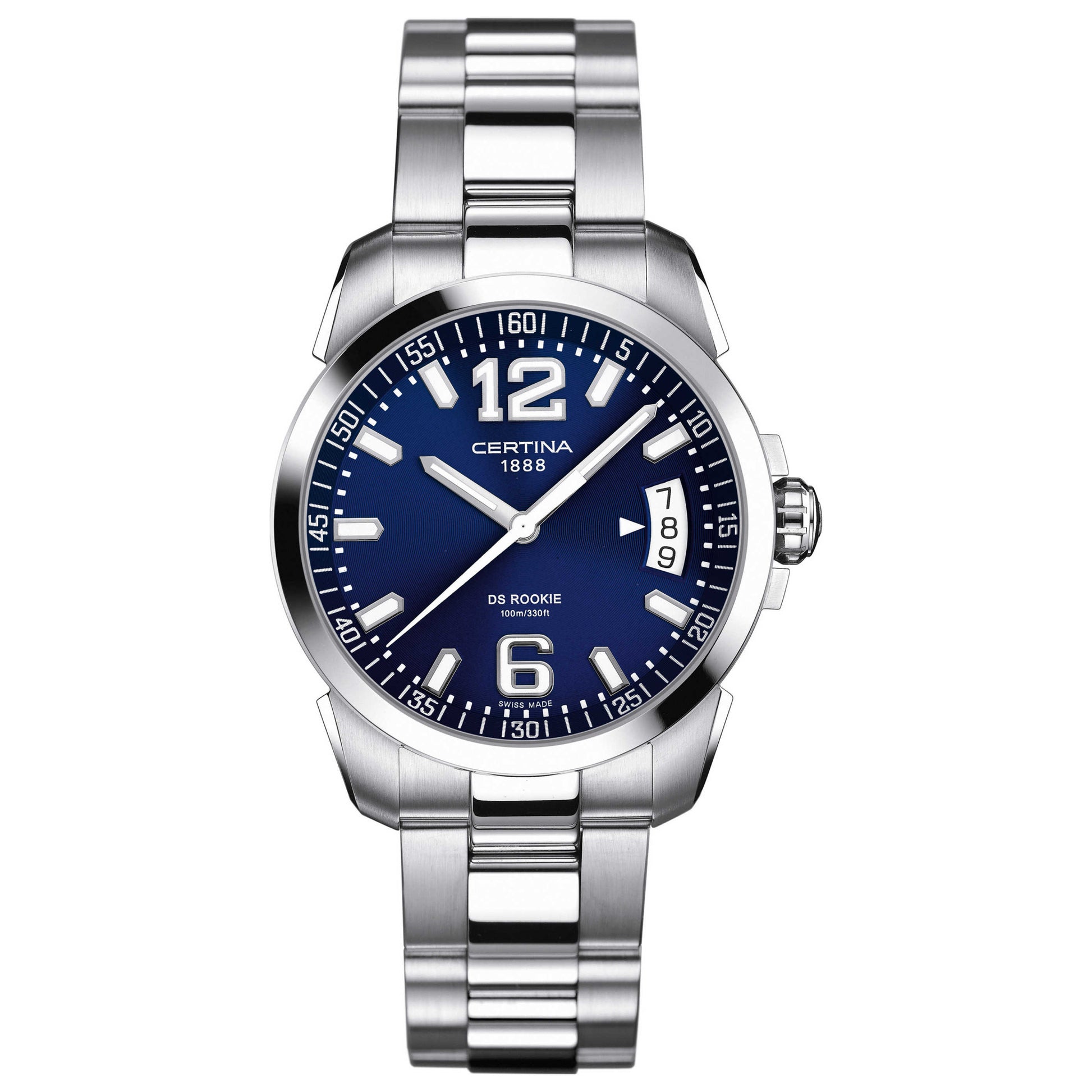 Front view of Certina DS Rookie Men's Swiss Quartz (Battery-Powered) Watch C016-410-11-047-00