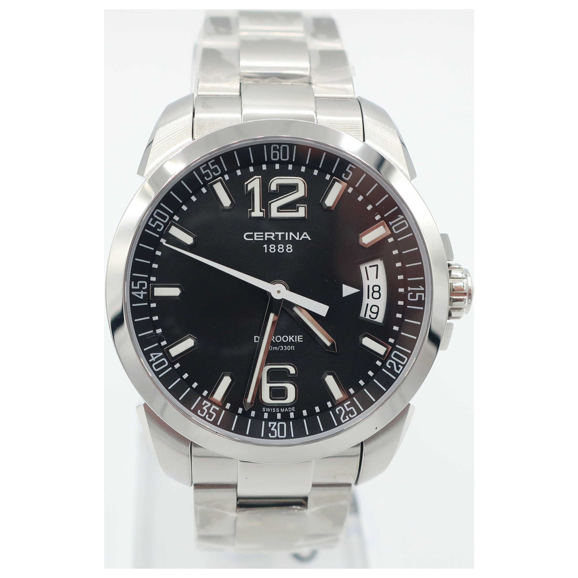 Front view of Certina DS Rookie Men's Swiss Quartz (Battery-Powered) Watch C016-410-11-05700-SD