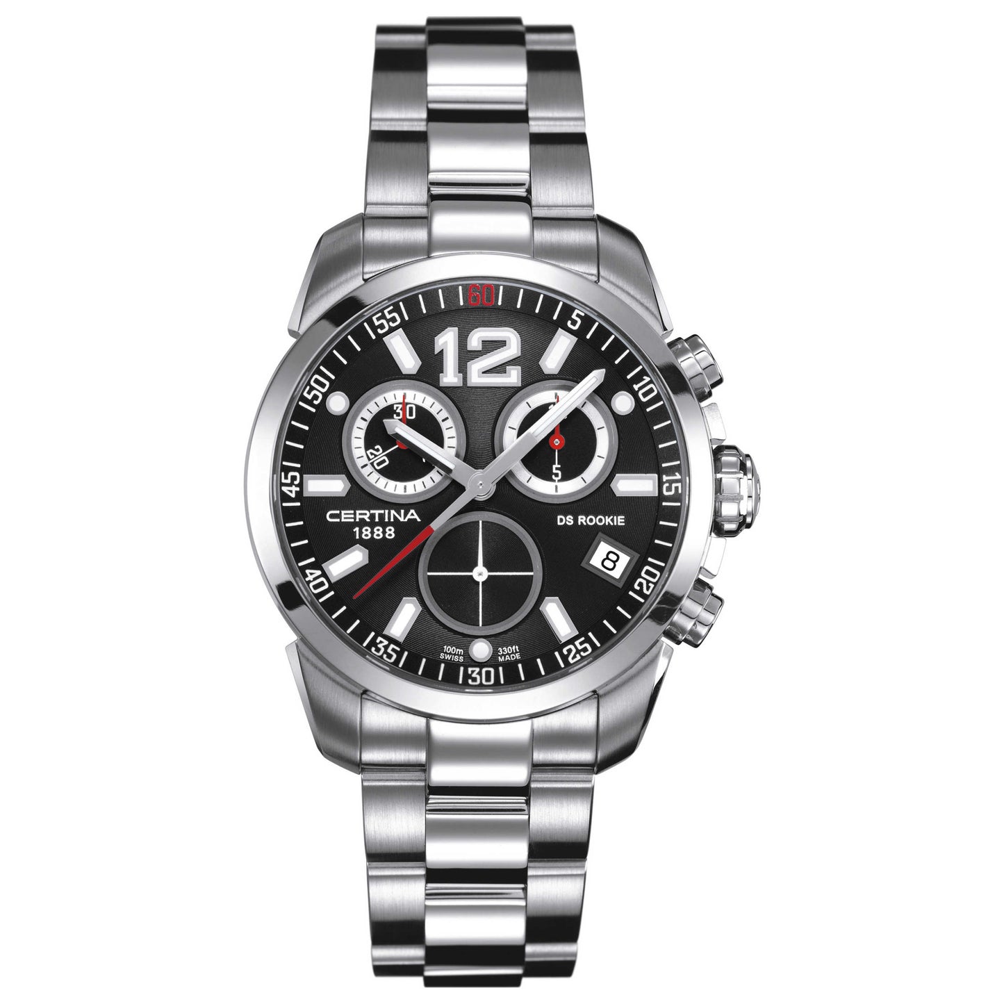 Front view of Certina DS Rookie Men's Swiss Quartz (Battery-Powered) Watch C016-417-11-057-00