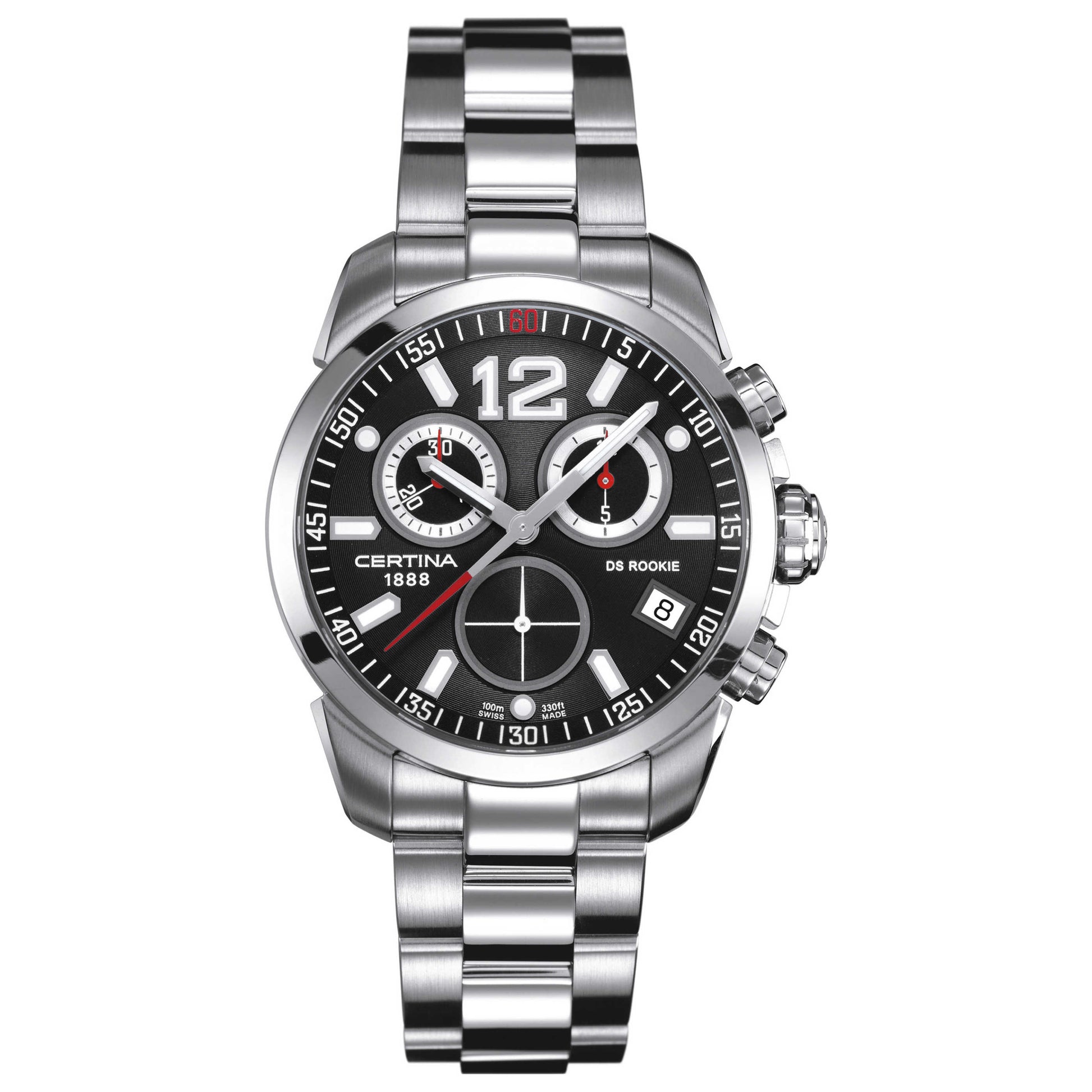 Front view of Certina DS Rookie Men's Swiss Quartz (Battery-Powered) Watch C016-417-11-057-00