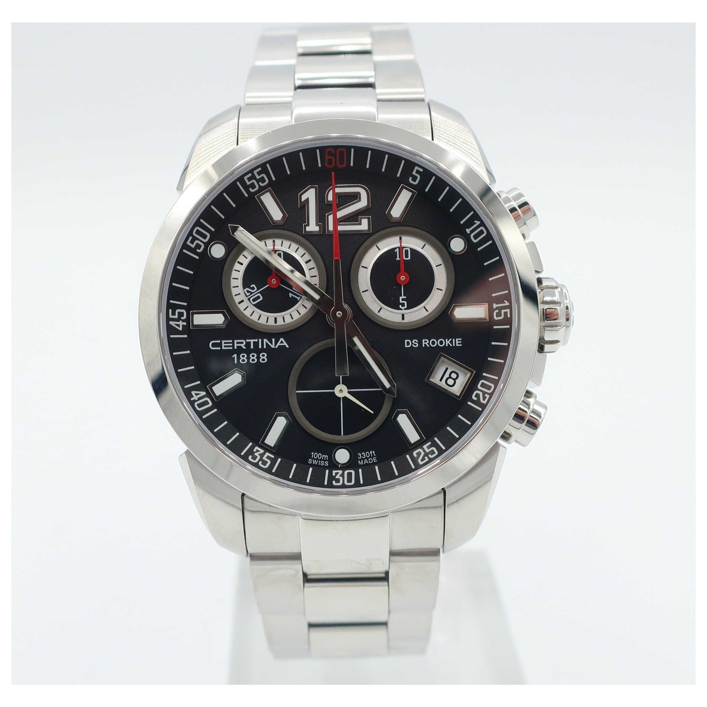 Front view of Certina DS Rookie Men's Swiss Quartz (Battery-Powered) Watch C016-417-11-05700-SD