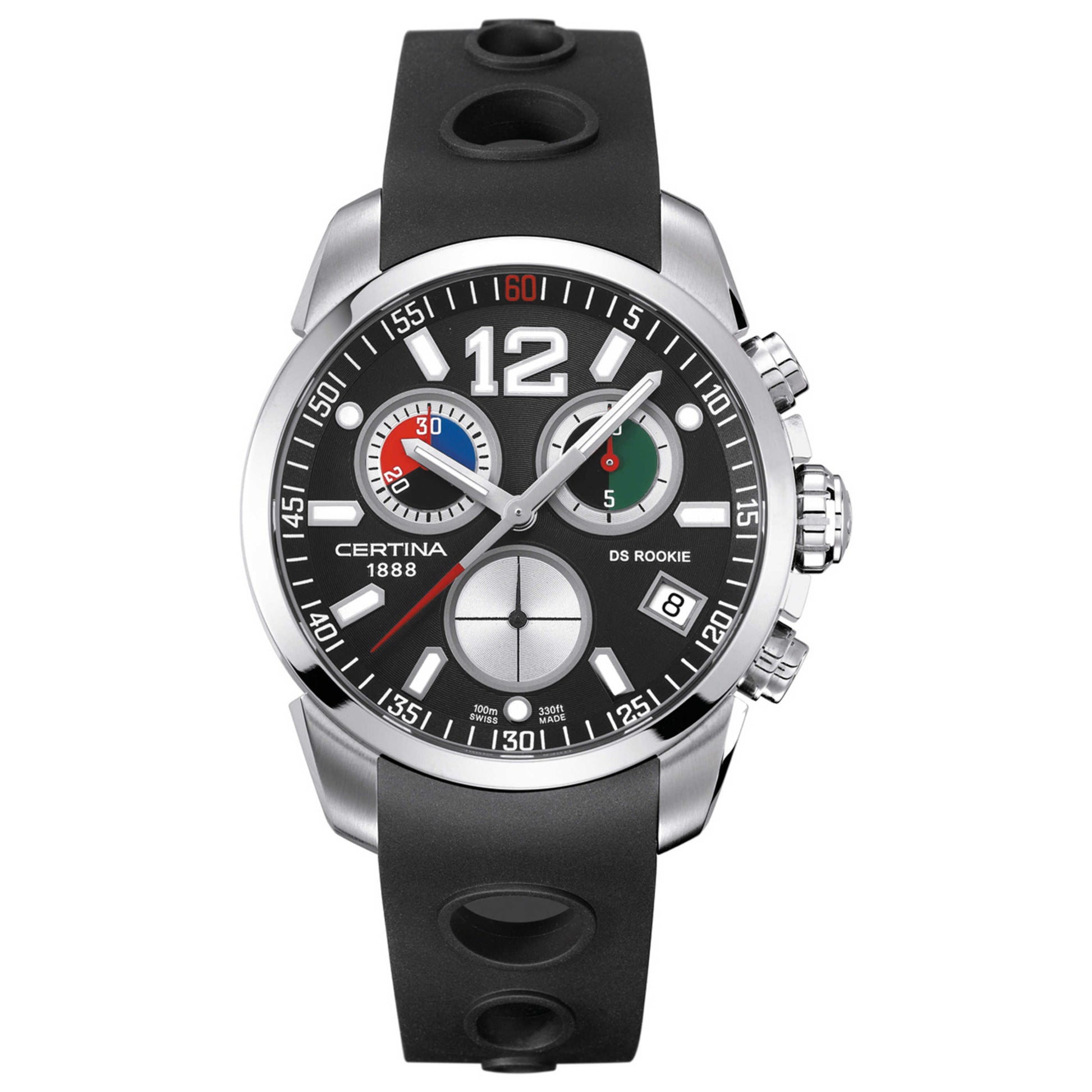 Front view of Certina DS Rookie Men's Swiss Quartz (Battery-Powered) Watch C016-417-17-057-00