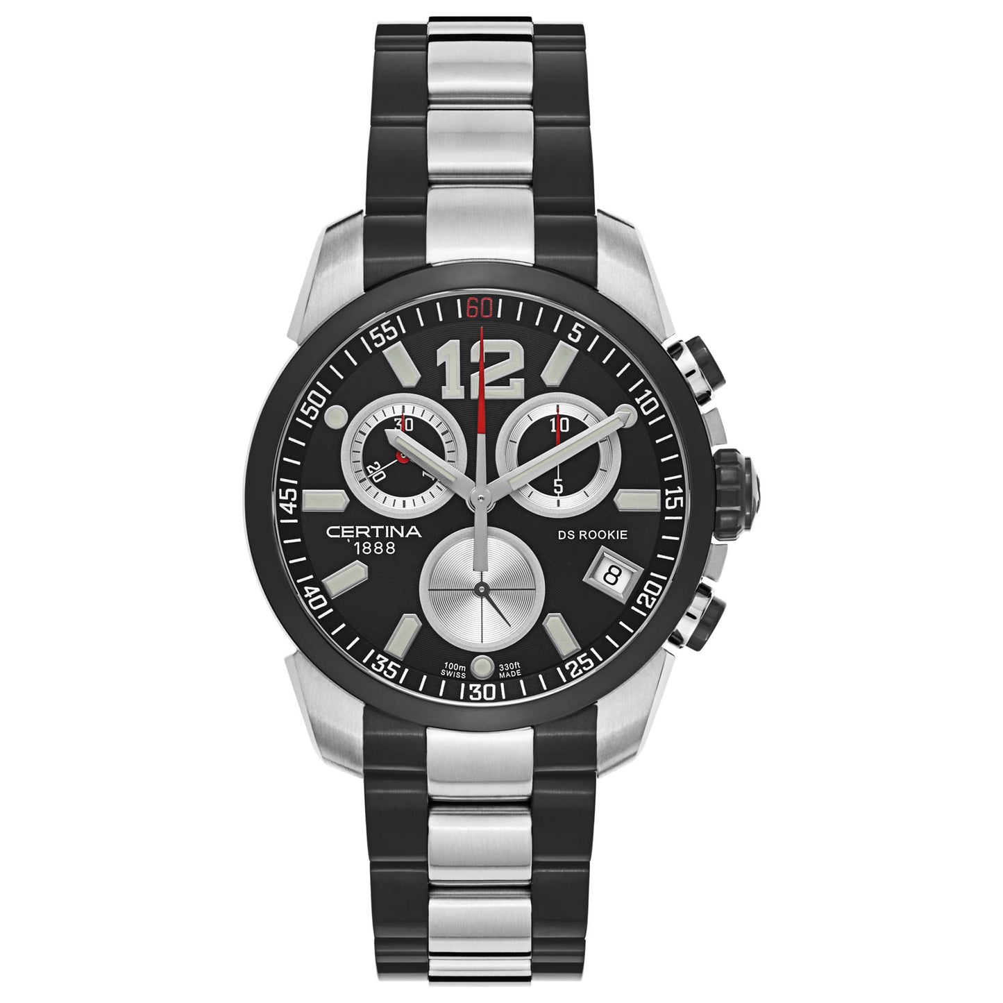 Front view of Certina DS Rookie Men's Swiss Quartz (Battery-Powered) Watch C016-417-22-057-00