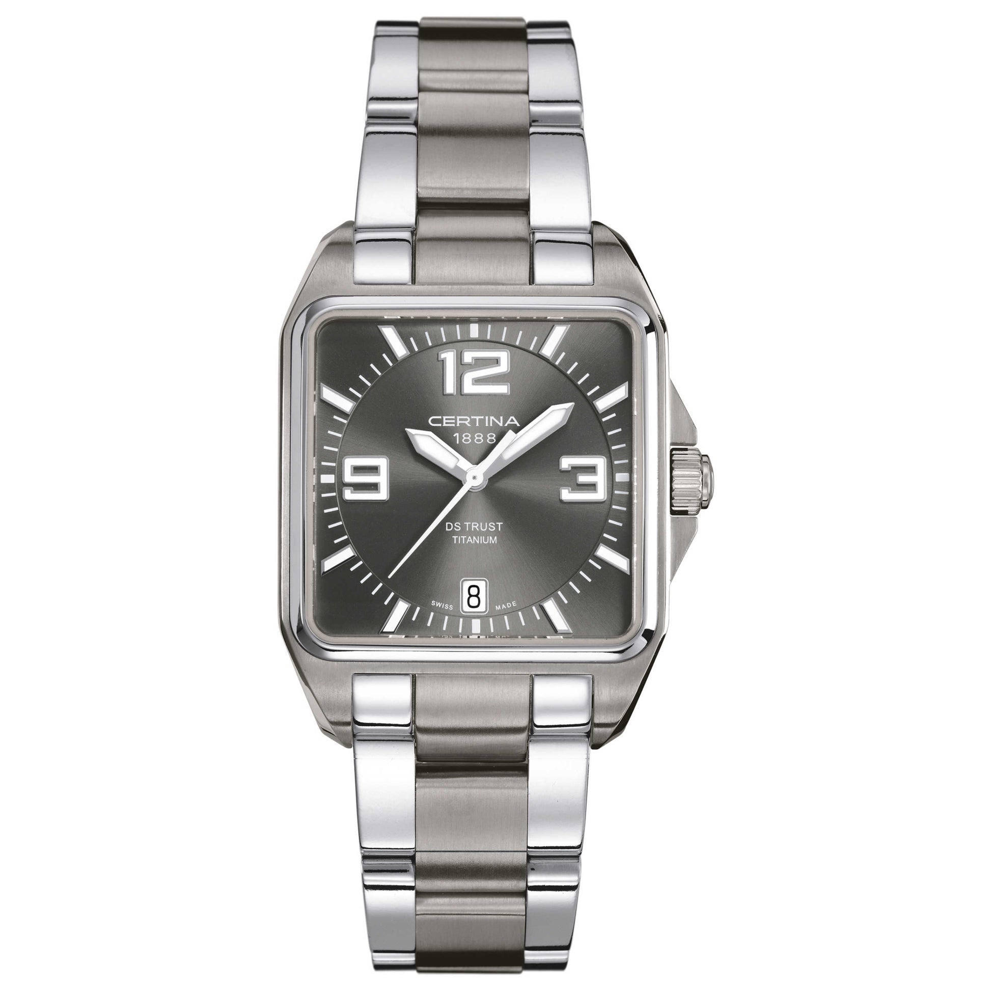 Front view of Certina DS Trust Men's Swiss Quartz (Battery-Powered) Watch C019-510-44-087-00