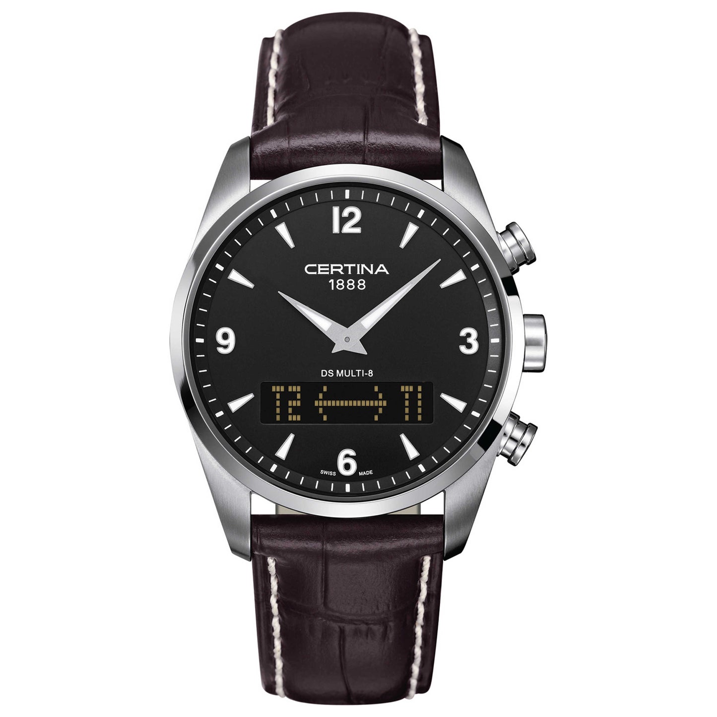 Front view of Certina DS Multi-8 Men's Swiss Quartz (Battery-Powered) Watch C020-419-16-057-00